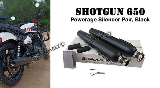 Fit For Royal Enfield Shotgun 650 Powerage Exhaust Silencer Black Pair