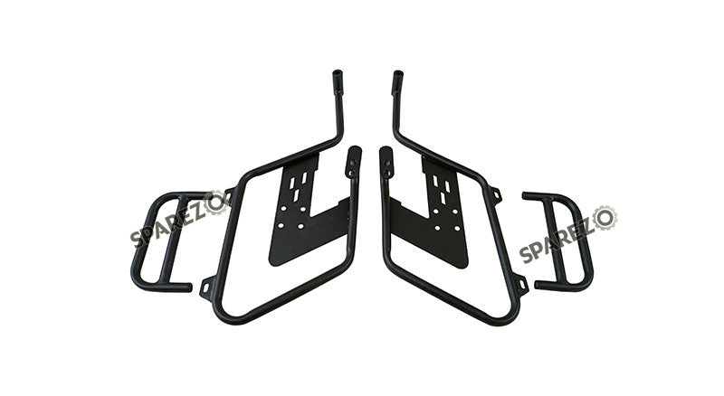 Fit For Royal Enfield Shotgun 650 Saddle Stay With Pannier Bags Pair Black Color