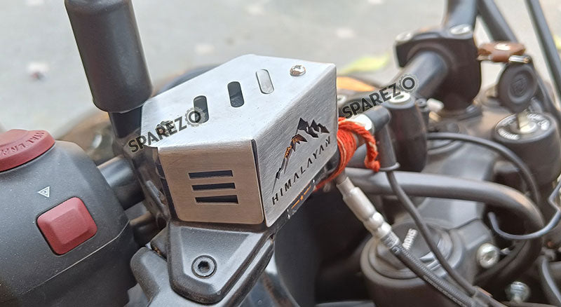 For Royal Enfield New Himalayan 450 Front Reservoir Cap Guard Silver