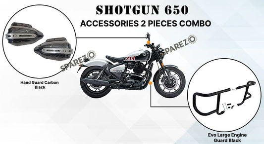 For Royal Enfield Shotgun 650 Accessories Carbon Hand Guard and Evo Engine Guard