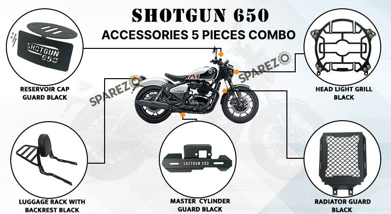 Fit For Royal Enfield Shotgun 650 Accessories 5 Pcs Combo