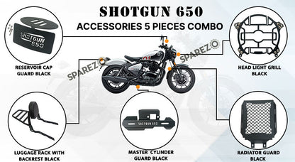 Fit For Royal Enfield Shotgun 650 Accessories 5 Pcs Combo
