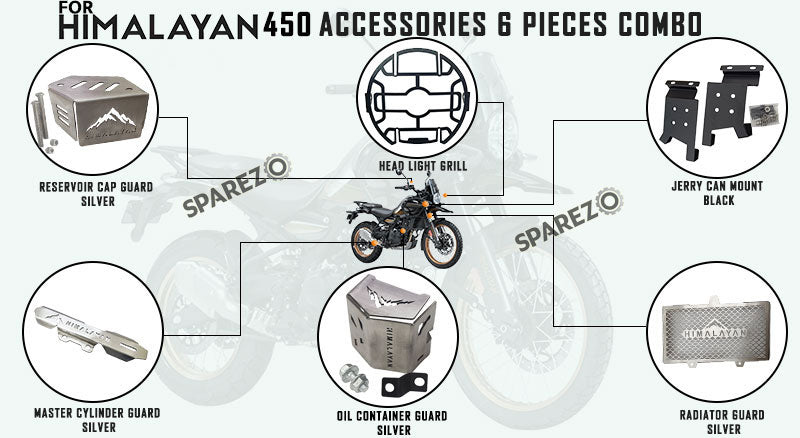 Royal Enfield 6 Pcs Accessories Combo Pack CP-1 Himalayan 450