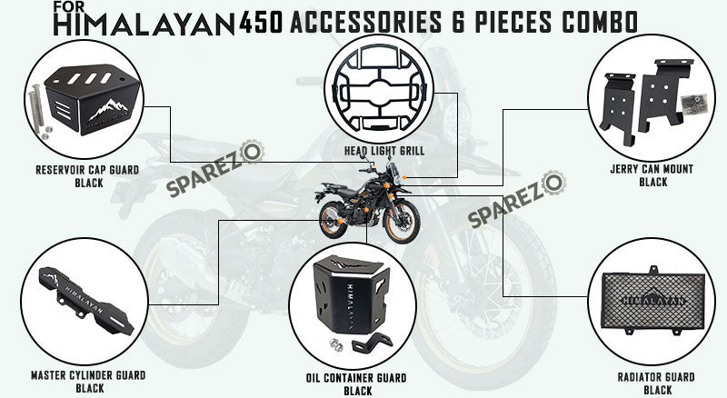 Royal Enfield 6 Pcs Accessories Combo Pack CP-2 Himalayan 450