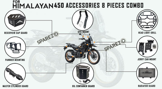 Fit For Royal Enfield New Himalayan 450 8 Pcs Accessories Combo Pack