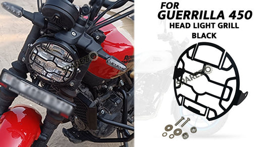 Fit For Royal Enfield Guerrilla 450 Steel Headlight Grill Black