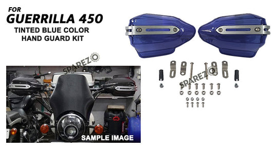 Fit For Royal Enfield Guerrilla 450 Tinted Blue Color Hand Guard Kit