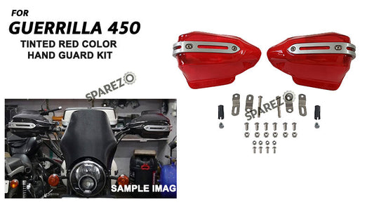 Fit For Royal Enfield Guerrilla 450 Tinted Red Color Hand Guard Kit
