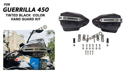Fit For Royal Enfield Guerrilla 450 Tinted Black Color Hand Guard Kit