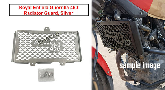 Fit For Royal Enfield Guerrilla 450 Stainless Steel Radiator Guard Silver