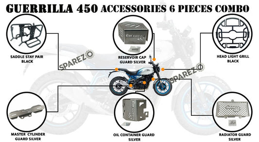 Fit For Royal Enfield Guerrilla 450 6 Pcs Accessories Combo Pack