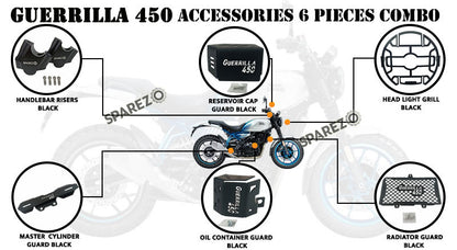 Fit For Royal Enfield Guerrilla 450 6 Pcs Accessories Combo Pack