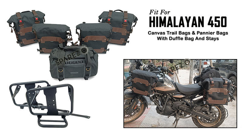 For Royal Enfield Himalayan 450 Trail Pannier Bags and Duffle Bag with Stays D2