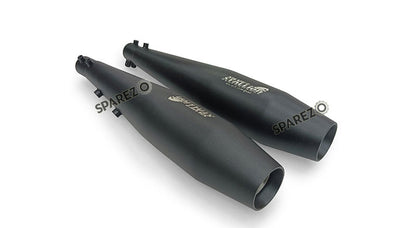 For Royal Enfield GT and Interceptor 650 Silver Stallion Exhaust Silencer Black