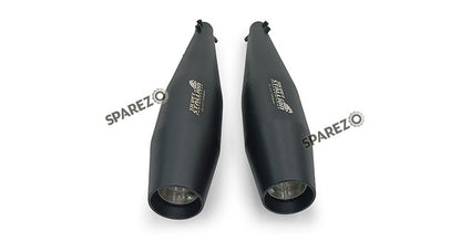 For Royal Enfield GT and Interceptor 650 Silver Stallion Exhaust Silencer Black