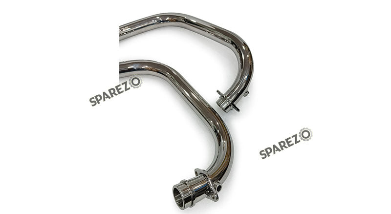 For Royal Enfield GT and Interceptor 650 Silver Stallion Bend Header Pipe Polished