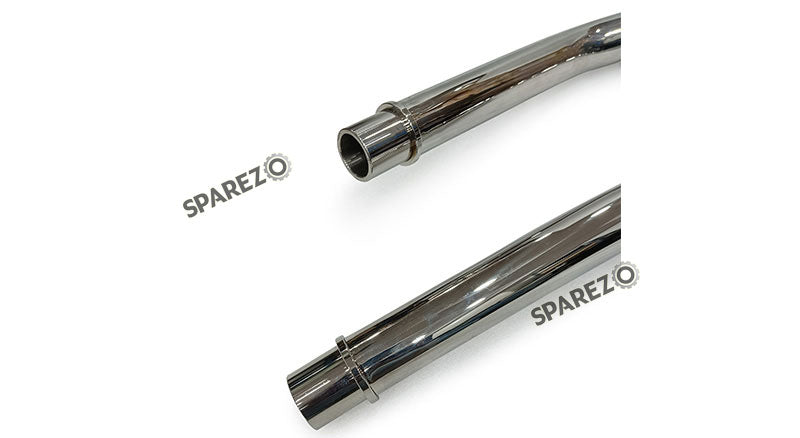 For Royal Enfield GT and Interceptor 650 Silver Stallion Bend Header Pipe Polished