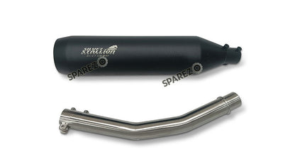 Fit For Royal Enfield Bear 650 Stainless Steel Exhaust Silencer Black