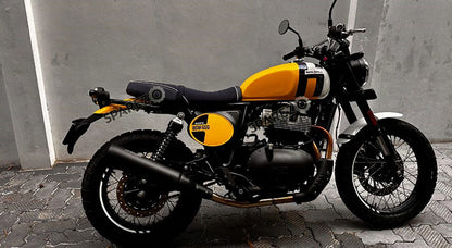 Fit For Royal Enfield Bear 650 Stainless Steel Exhaust Silencer Black