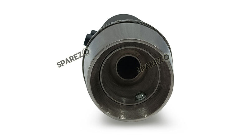 For Royal Enfield Hunter 350 Silver Stallion Exhaust Silencer Black and Silver