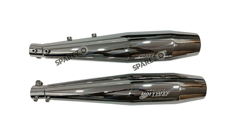 For Royal Enfield GT and Interceptor 650 Silver Stallion Exhaust Silencer LH RH