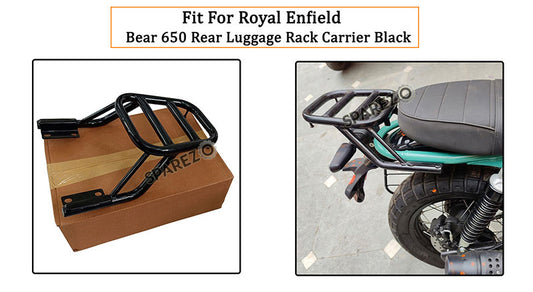 Fit For Royal Enfield Bear 650 Rear Luggage Rack Carrier Black