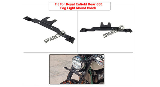 Fit For Royal Enfield Bear 650 Fog Light Mount Black