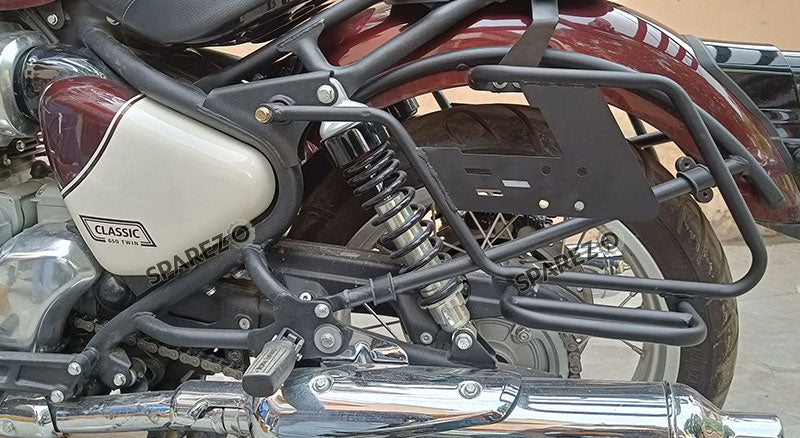 Fit For Royal Enfield Classic 650 Black Color Bags With Saddle Stay Mounting