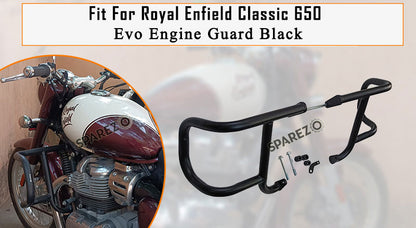 Fit For Royal Enfield Classic 650 Evo Engine Guard Black