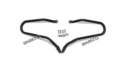 For Royal Enfield Bear 650 Soft Pannier Bags and Mounting Rails Black with Brown