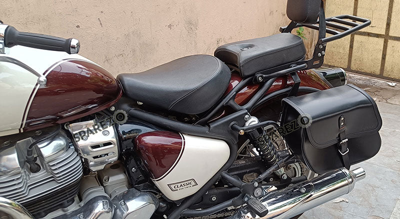 Fit For Royal Enfield Classic 650 Black Color Bags With Saddle Stay Mounting