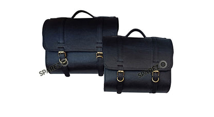 For Royal Enfield Classic 650 Genuine Leather Pannier Saddle Bags and Mounting