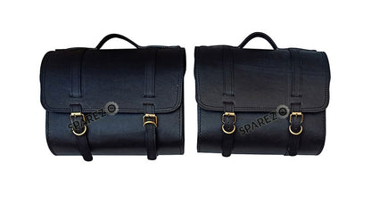 For Royal Enfield Classic 650 Genuine Leather Pannier Saddle Bags and Mounting