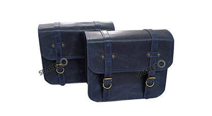 For Royal Enfield Classic 650 Genuine Leather Pannier Bags With Mounting