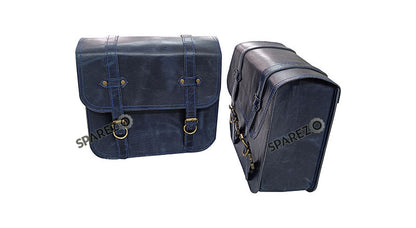 For Royal Enfield Classic 650 Genuine Leather Pannier Bags With Mounting