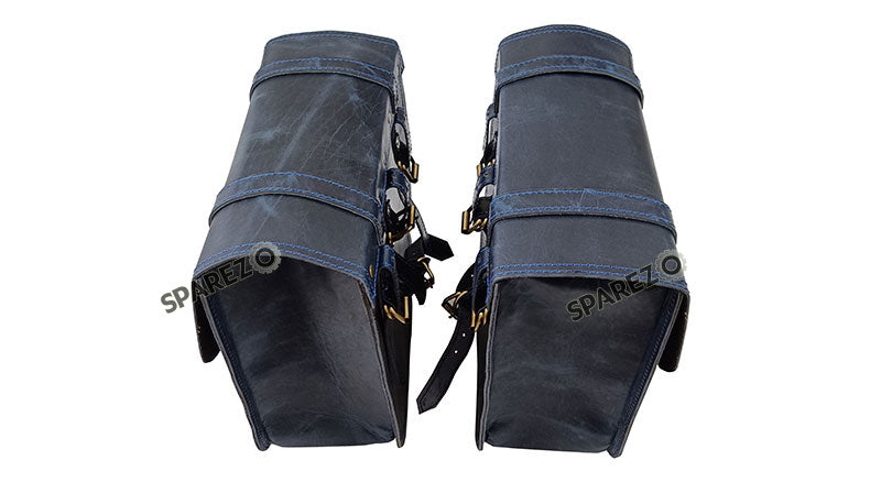 For Royal Enfield Classic 650 Genuine Leather Pannier Bags With Mounting