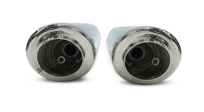 For Royal Enfield Classic 650 Silver Stallion Exhaust Silencer Pair Polished
