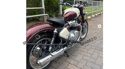 For Royal Enfield Classic 650 Silver Stallion Exhaust Silencer Pair Polished