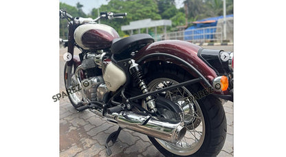 For Royal Enfield Classic 650 Silver Stallion Exhaust Silencer Pair Polished