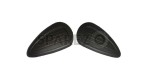 New Pair Of Black Rubber Knee Pads For Enfield Classic BSA Norton Triumph - SPAREZO
