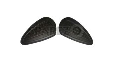 New Pair Of Black Rubber Knee Pads For Enfield Classic BSA Norton Triumph