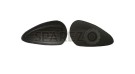 New Pair Of Black Rubber Knee Pads For Enfield Classic BSA Norton Triumph - SPAREZO