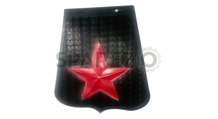 Royal Enfield Rubber Red Star Mud Flap - SPAREZO