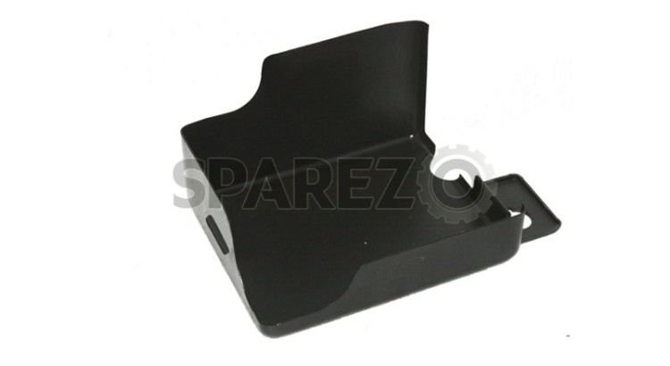 Battery Cover Lockable Steel Black Royal Enfield Electra Kick Start Bikes - SPAREZO