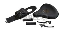 Royal Enfield Classic 350cc 500cc Seat Tank Belt With Grip Set and Lever Set Black
