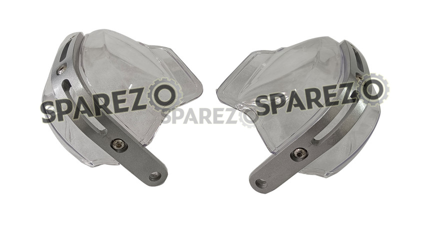 Carbon Black Hand Guard Kit For Royal Enfield New Himalayan 450 – Polycarbonate & Aluminum