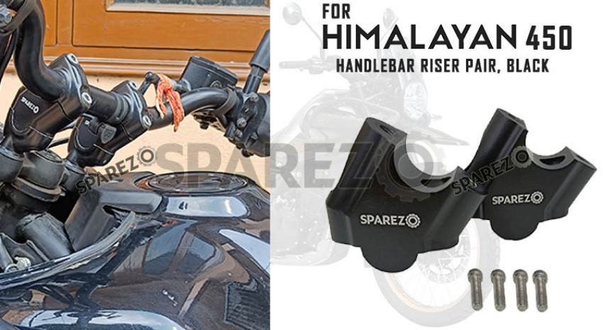 Fit For Royal Enfield New Himalayan 450 Handlebar Risers Pair Black