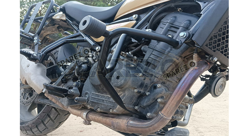 Fit For Royal Enfield Guerrilla 450 Large Engine Guard With Sliders Black