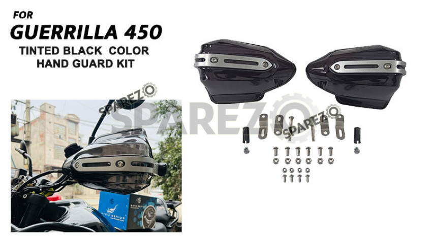 Fit For Royal Enfield Guerrilla 450 Tinted Black Color Hand Guard Kit