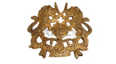 Stylish Unique Fighting Lions Decal In Sparkling Brass - SPAREZO